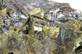 Brassy Chalcopyrite Crystals with Lustrous Sphalerite - Peru #252118-2